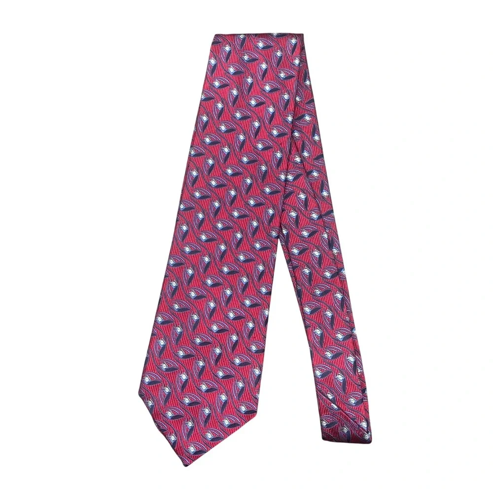 VTG Robert Talbott Tie Mens Best of Class Red Floral Silk USA NEW